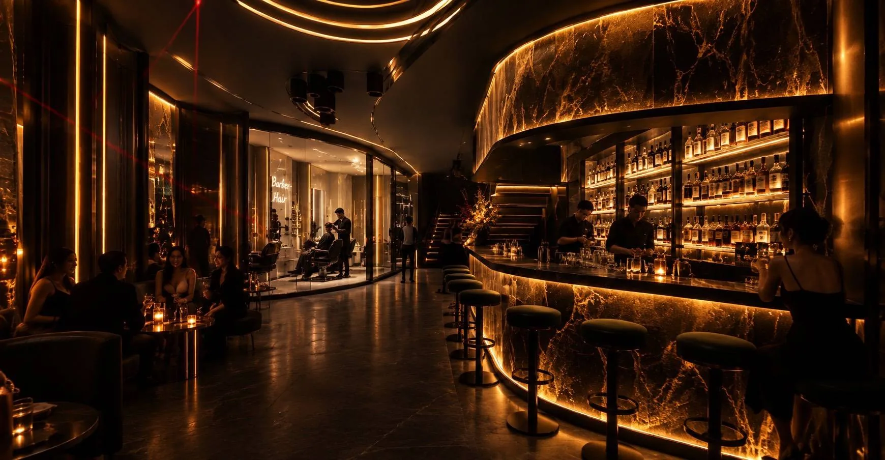 G56 All in Bar Patpong lounge — interior design render